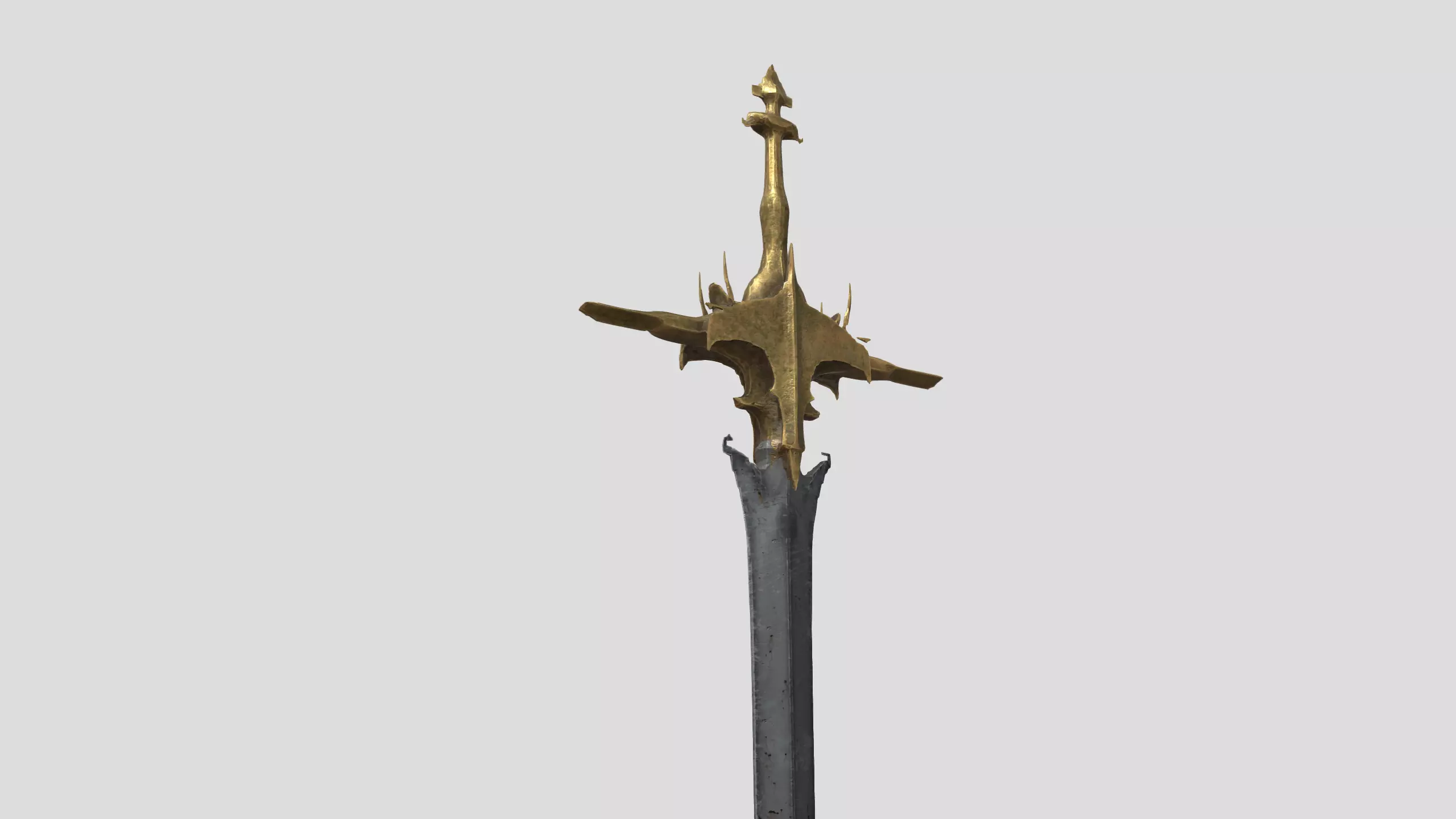 Bronze Cross Relic Low-poly 3D model_2