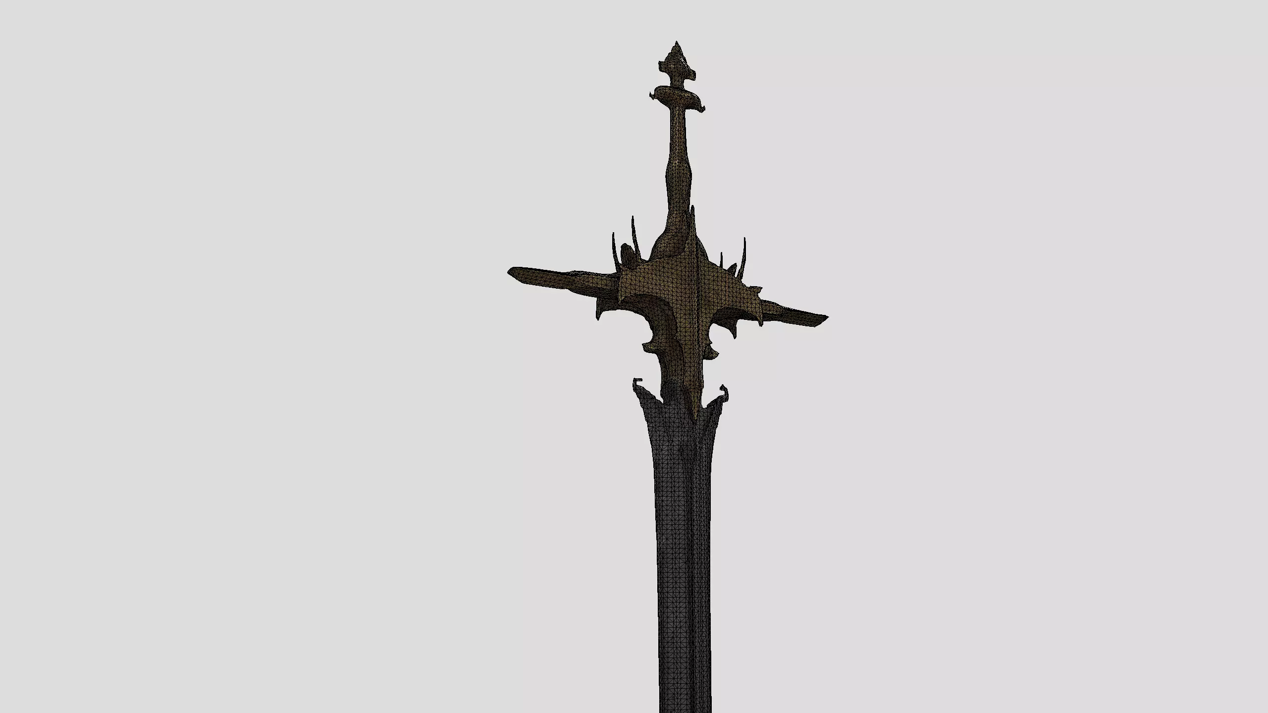 Bronze Cross Relic Low-poly 3D model_7