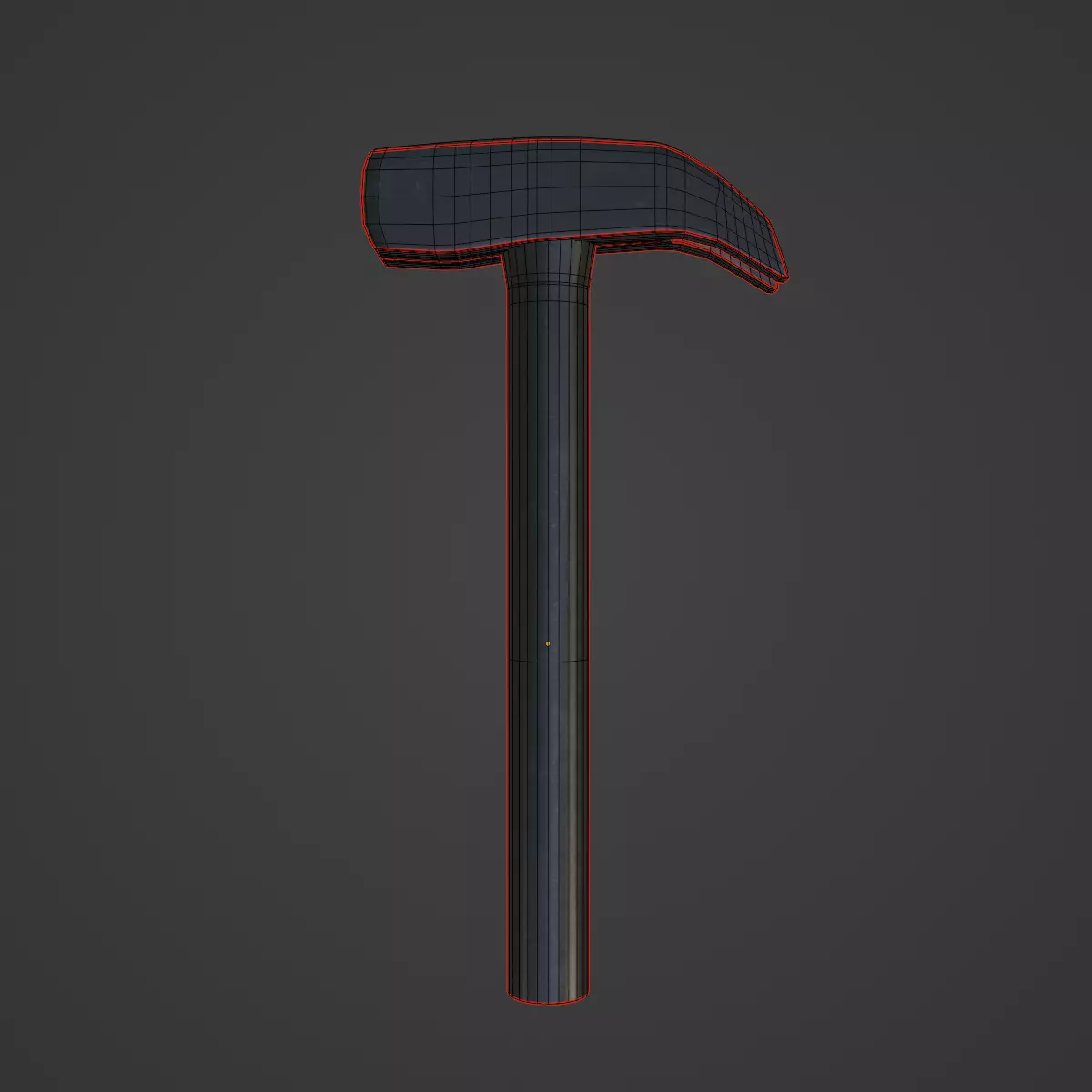 Iron Hammer 03 Low-poly 3D model_7