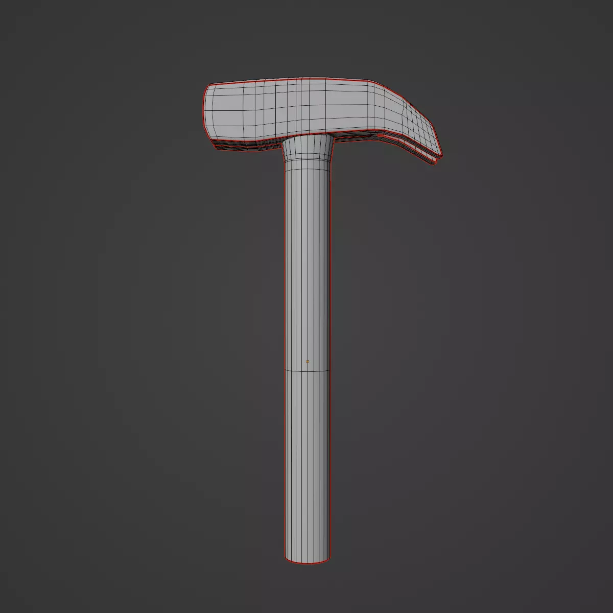 Iron Hammer 03 Low-poly 3D model_8