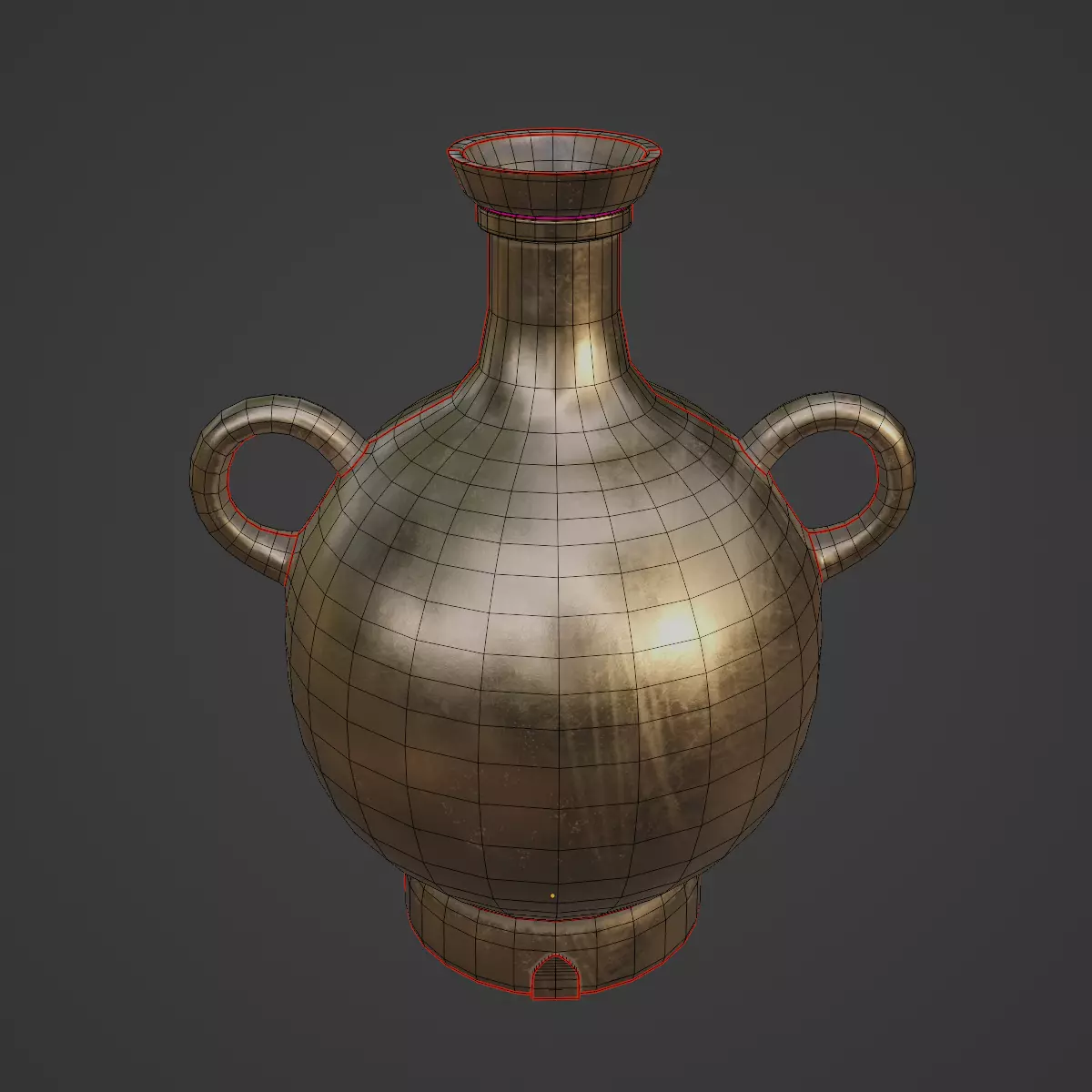 Medieval Decor Vase 03 Low-poly 3D model_7