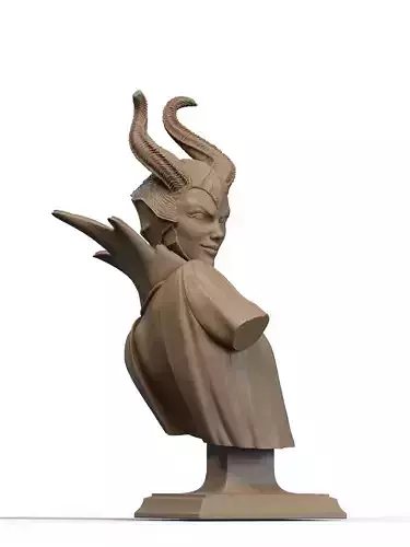 Maleficent Bust 3D Print