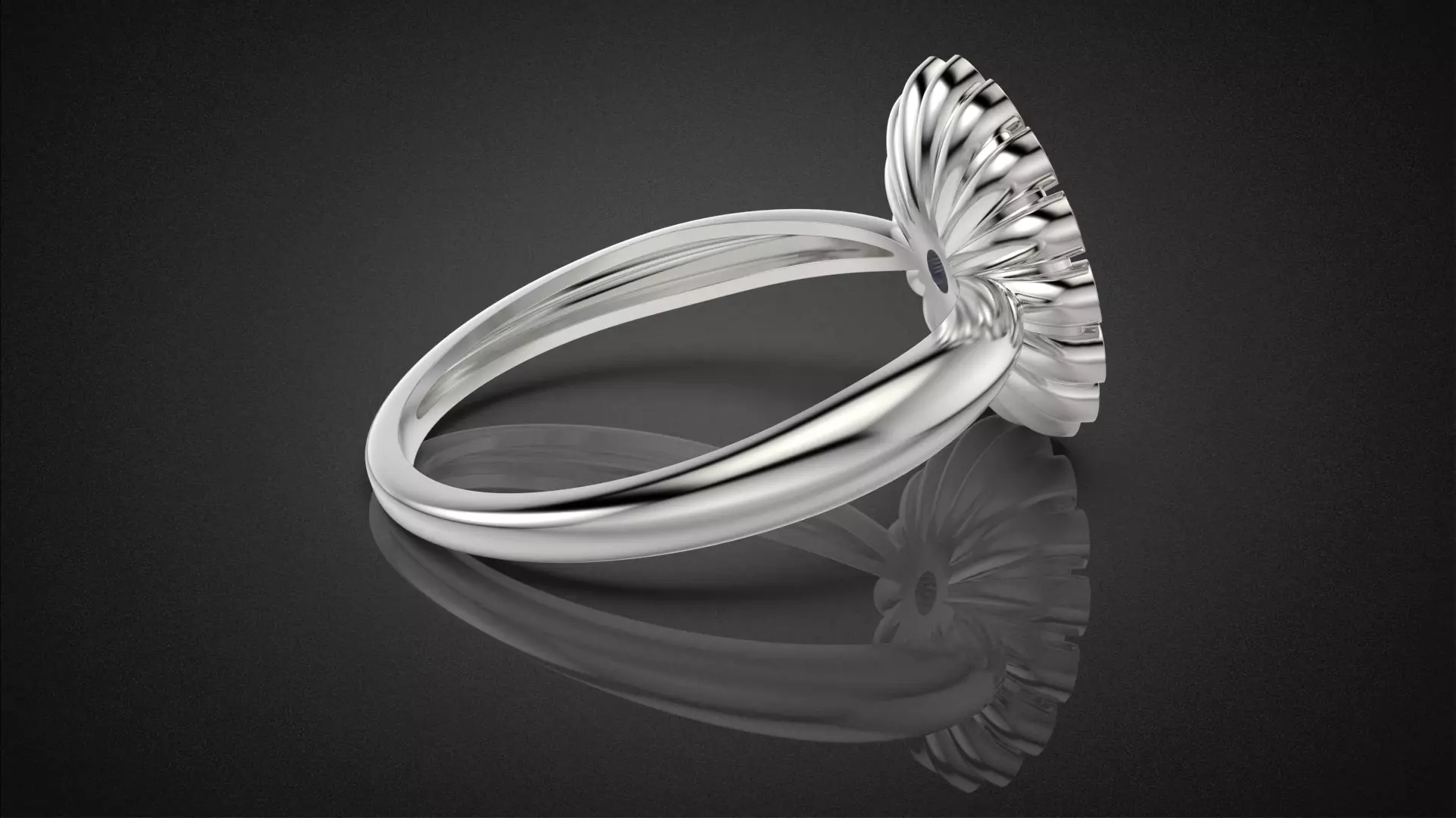 Classic flower jwelry set 3D Model Collection_28