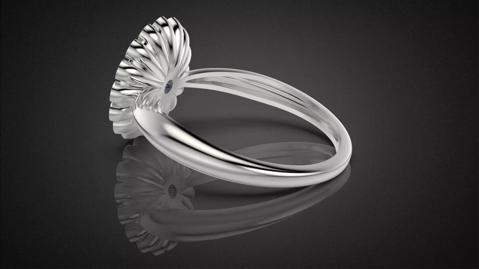 Classic flower jwelry set 3D Model Collection_26