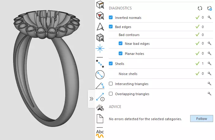 Classic flower jwelry set 3D Model Collection_6