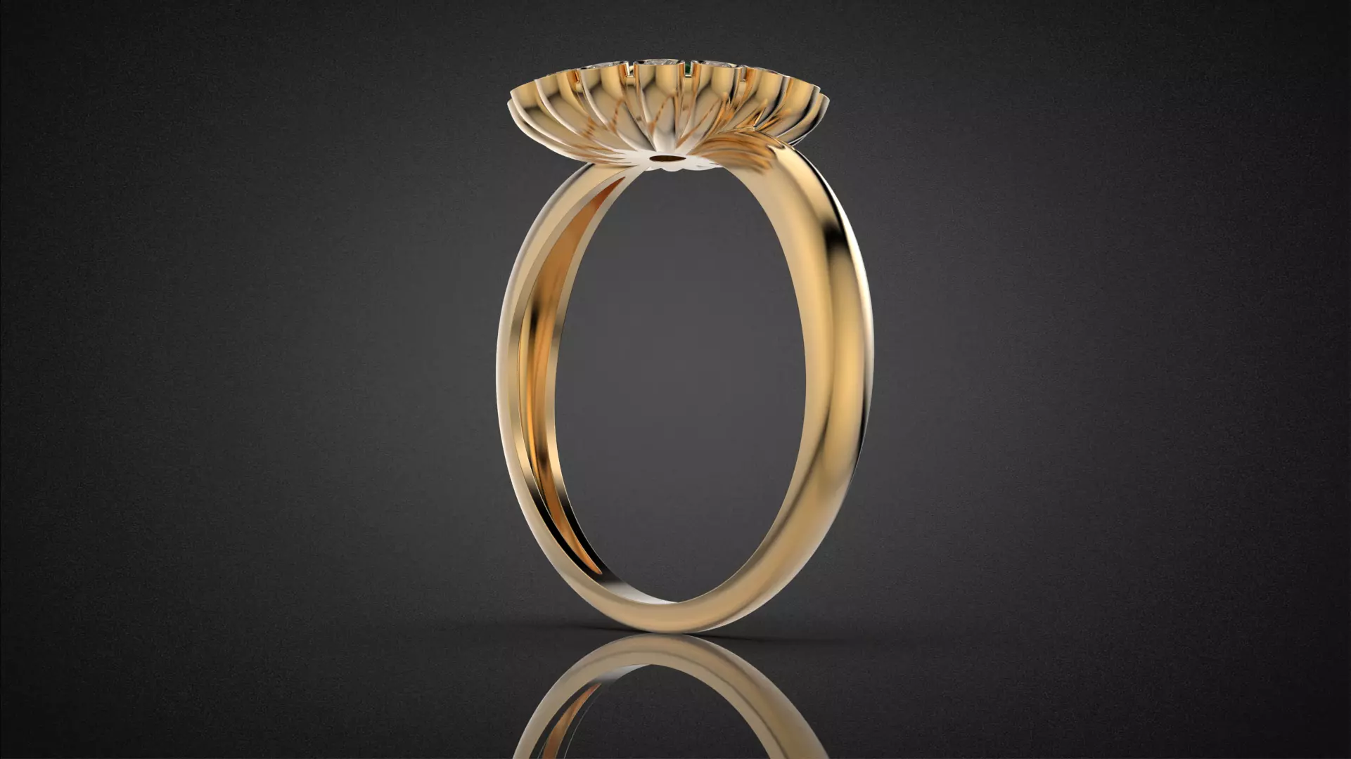 Classic flower jwelry set 3D Model Collection_15