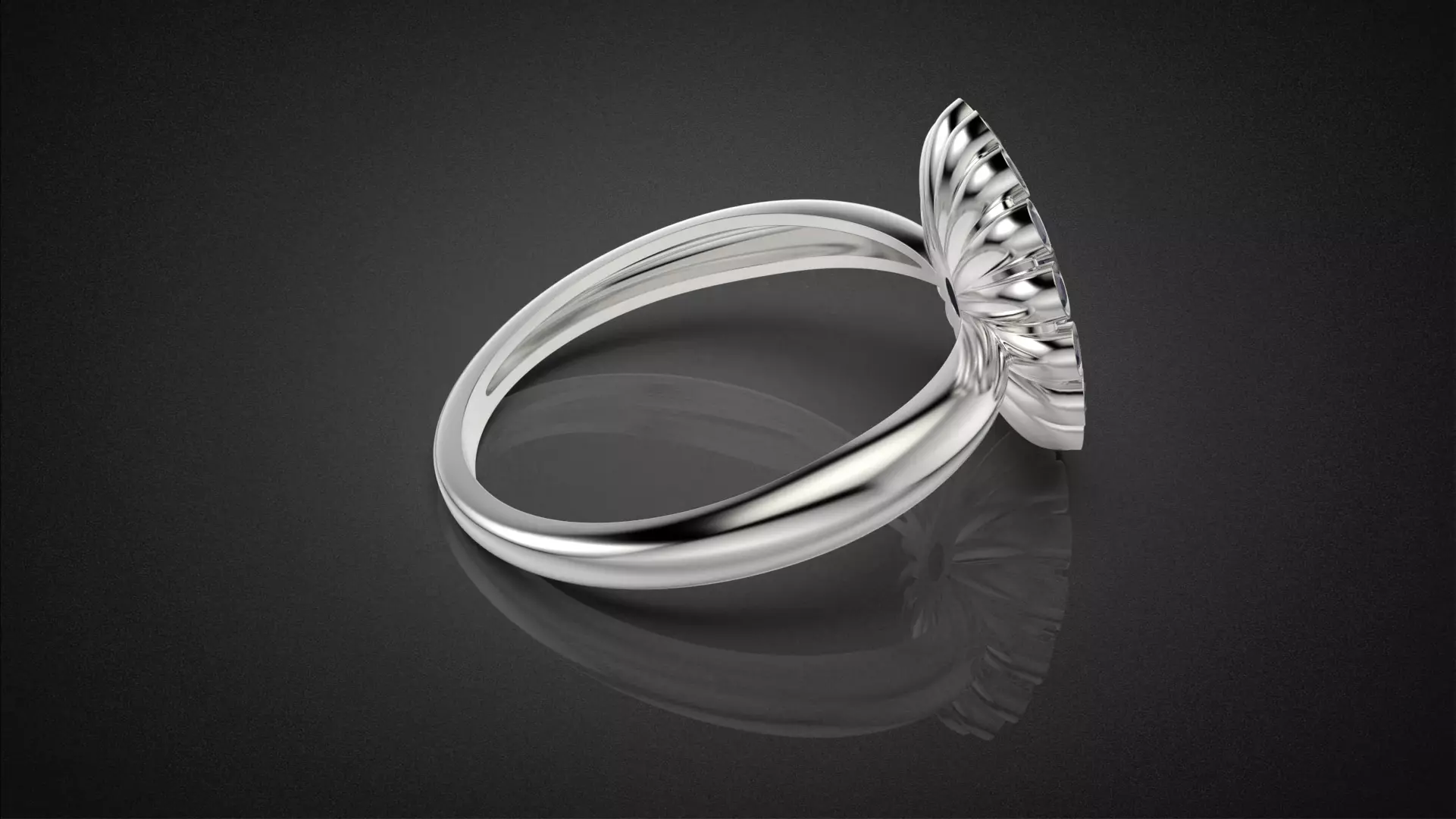 Classic flower jwelry set 3D Model Collection_21