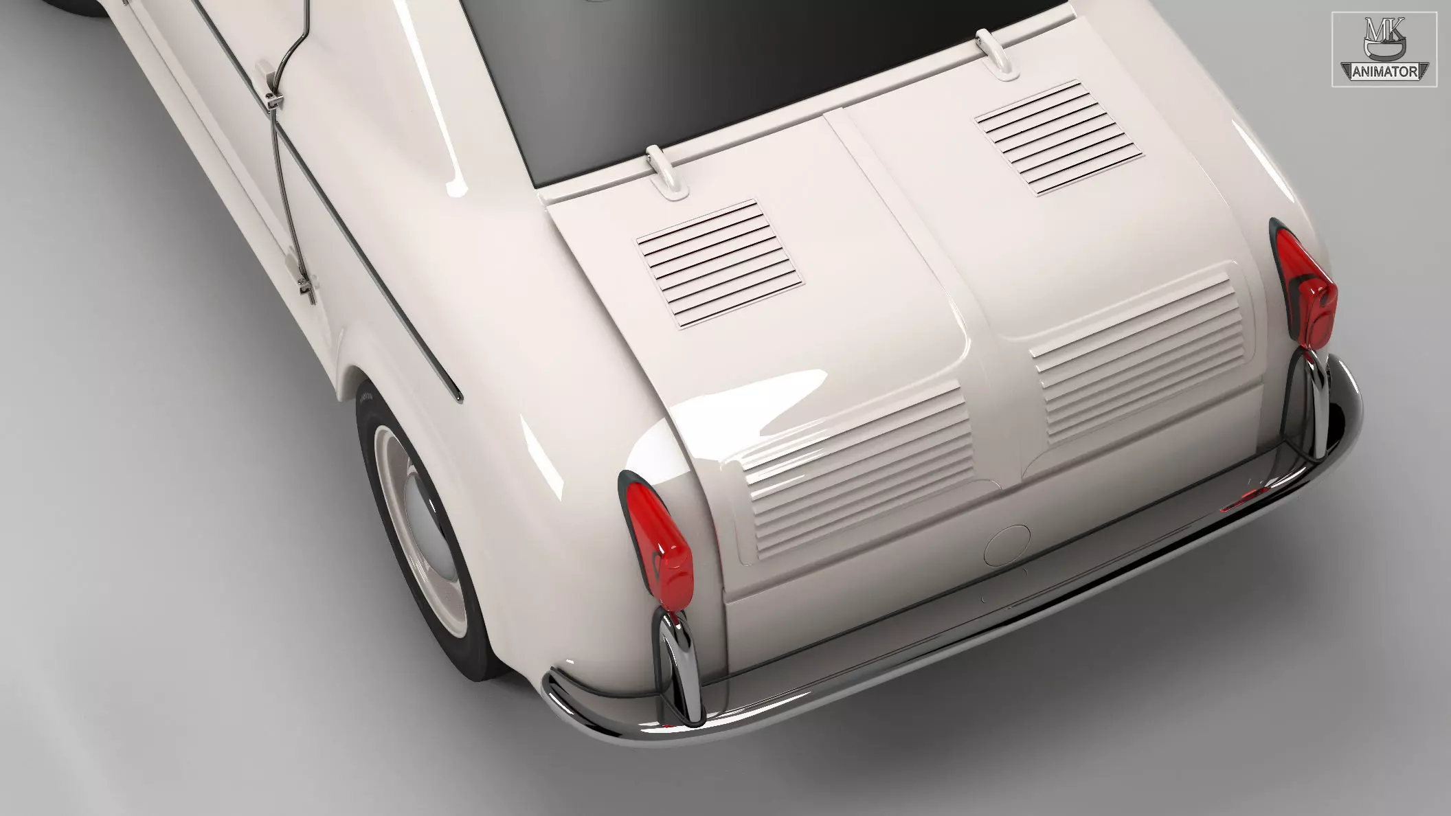 Vespa 400 1957 3d Car Model 3D model_21