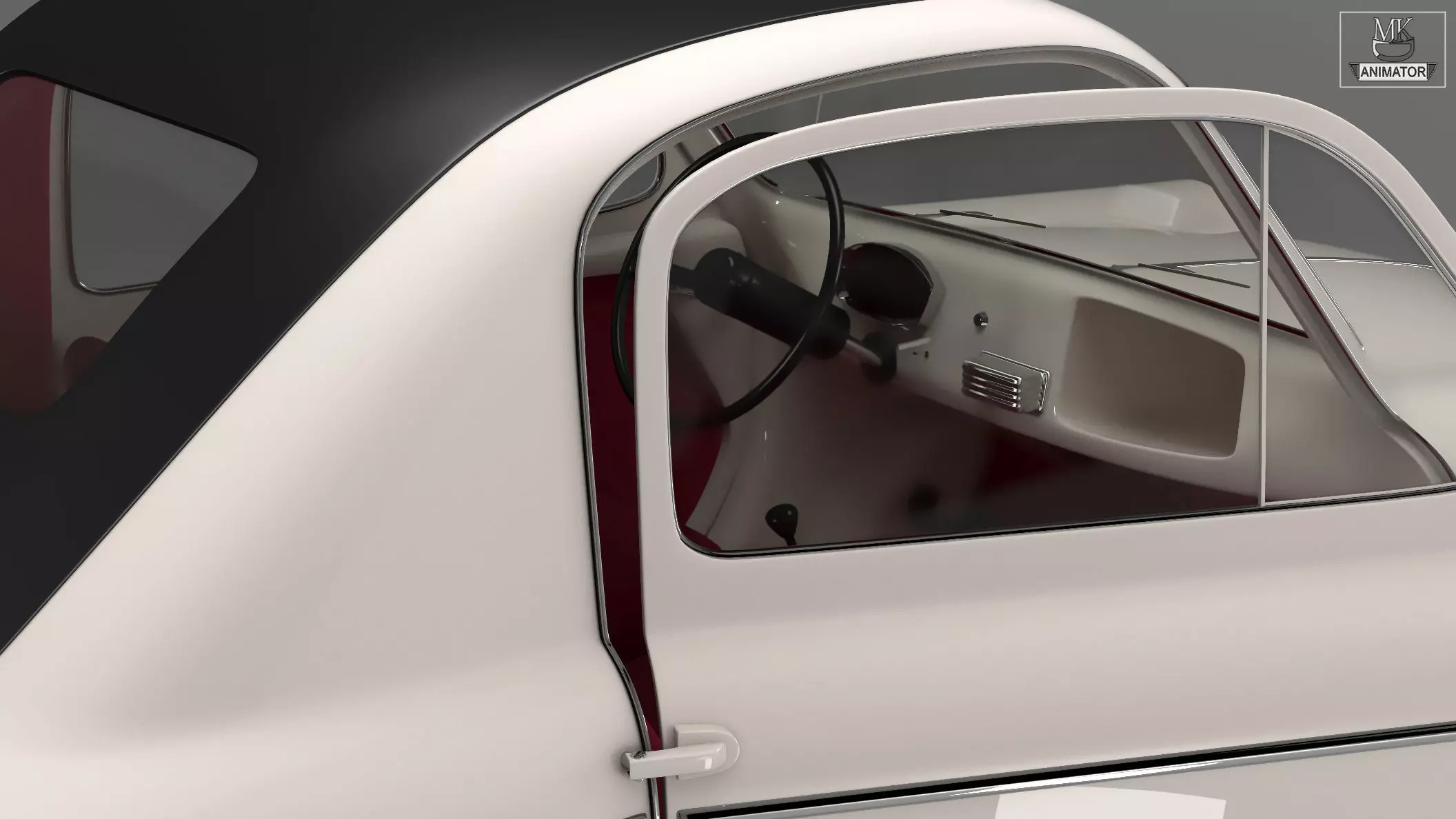 Vespa 400 1957 3d Car Model 3D model_14