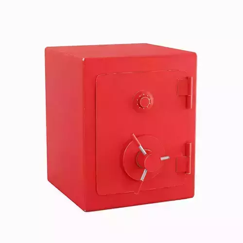 Metal Safe 02 Low-poly 3D model