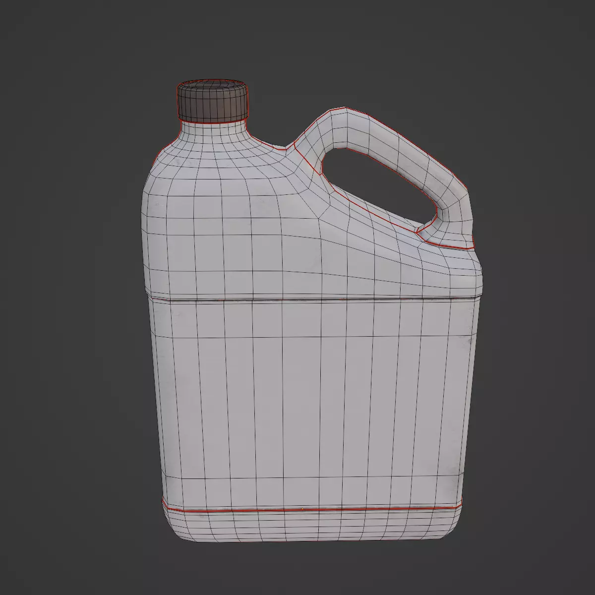 Plastic Jerrycan 03 Low-poly 3D model_7