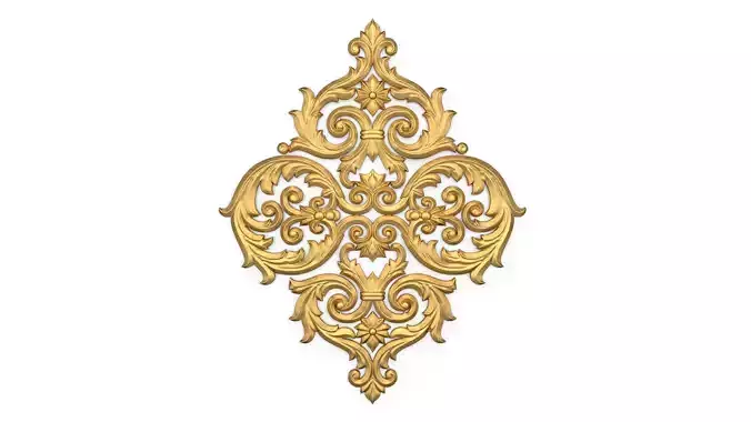 Decorative carved  Ceiling Center - for CNC router 3D print 01