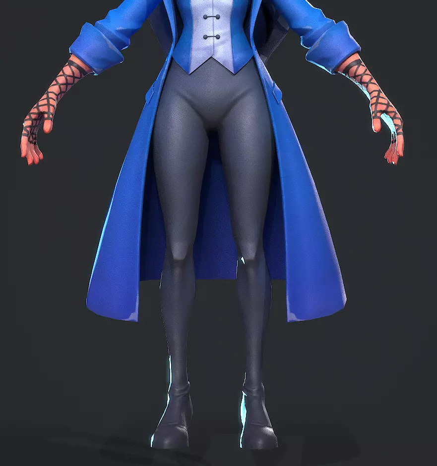  Zatanna Low-poly 3D model_22