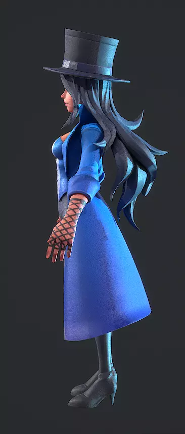  Zatanna Low-poly 3D model_4