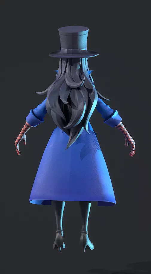  Zatanna Low-poly 3D model_5