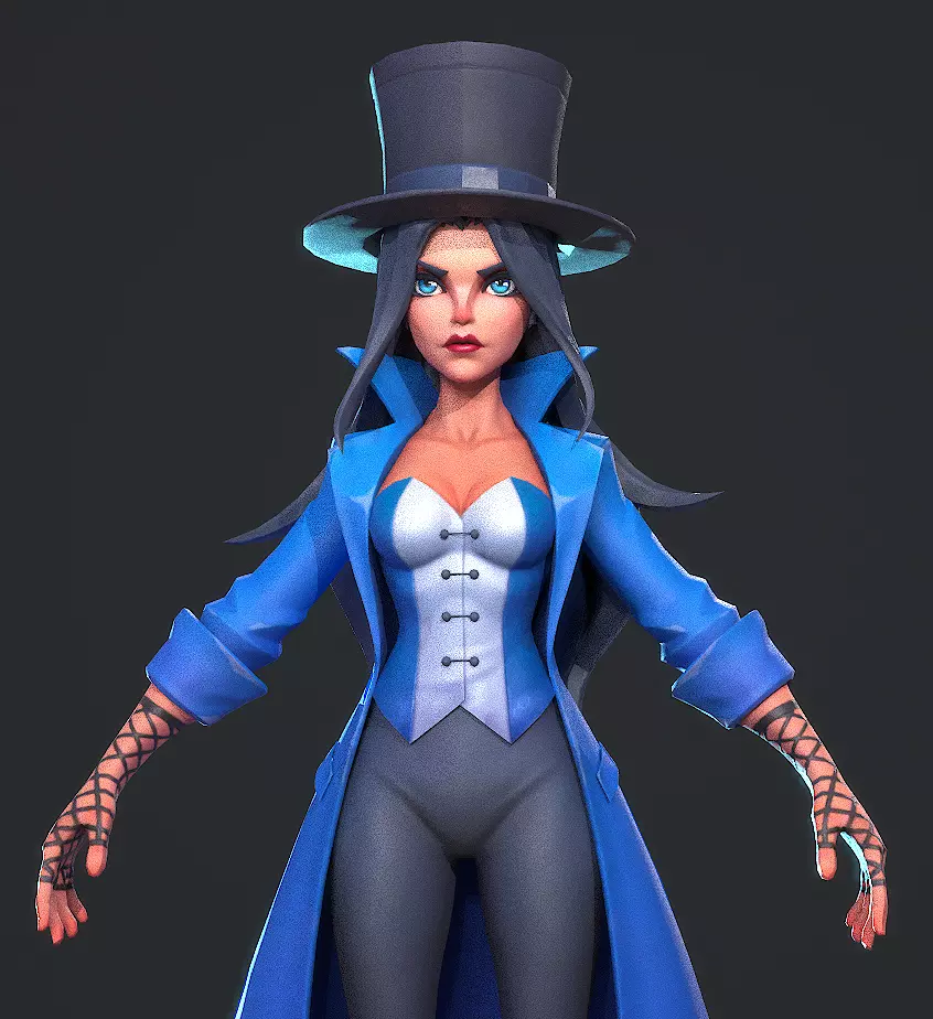  Zatanna Low-poly 3D model_18