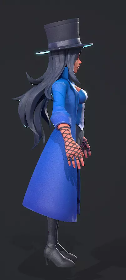  Zatanna Low-poly 3D model_6