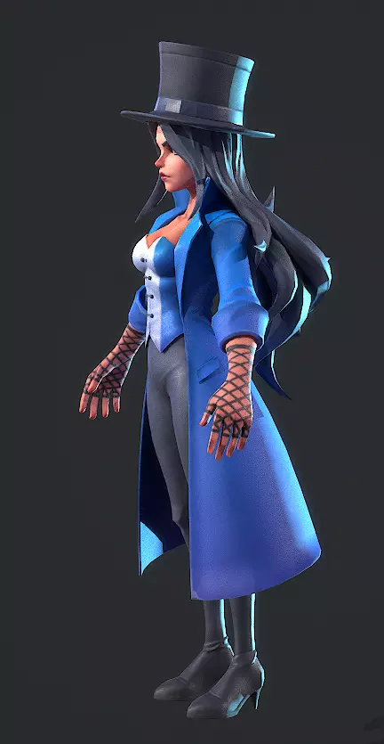  Zatanna Low-poly 3D model_3