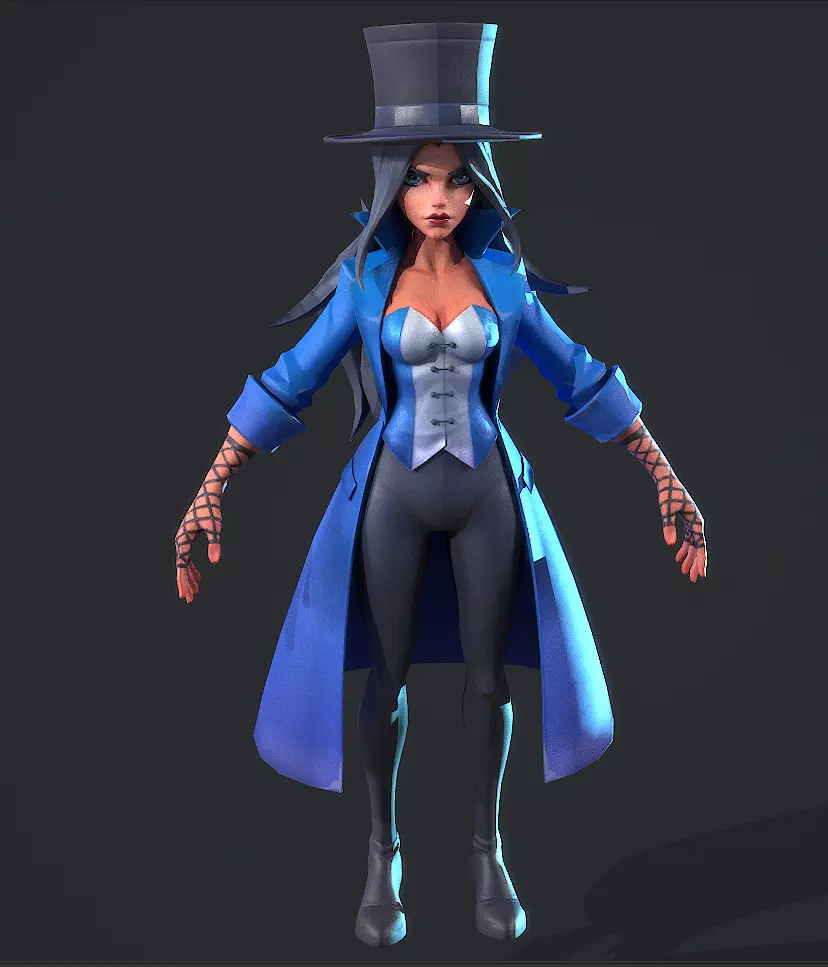 Zatanna Low-poly 3D model_25