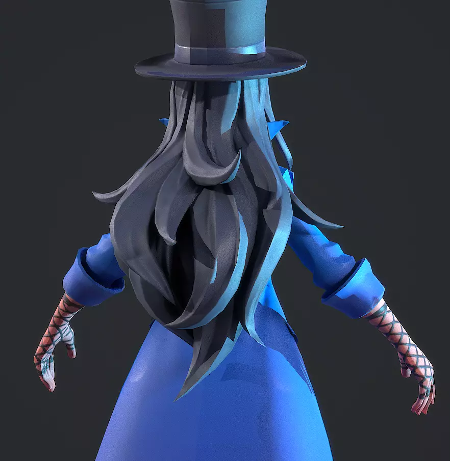  Zatanna Low-poly 3D model_23