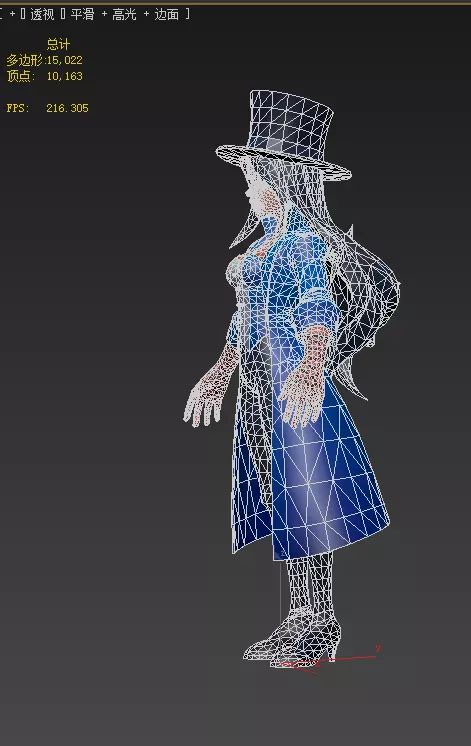  Zatanna Low-poly 3D model_9