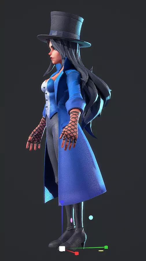  Zatanna Low-poly 3D model_12