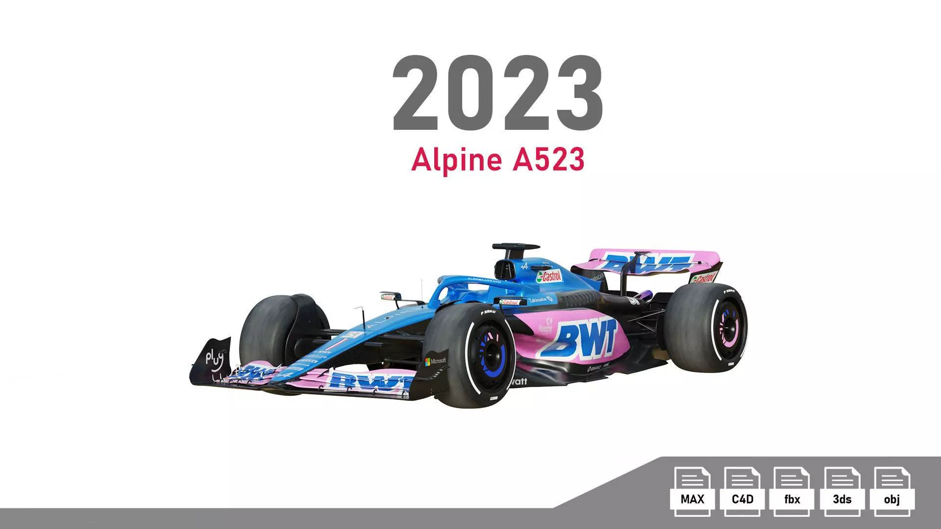 F1 Alpine A523 2023 3D model