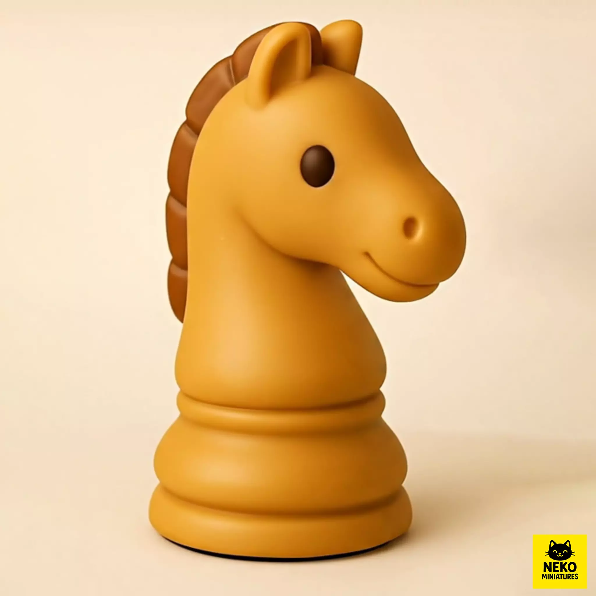Cute Knight Chess Piece 3D print model_2