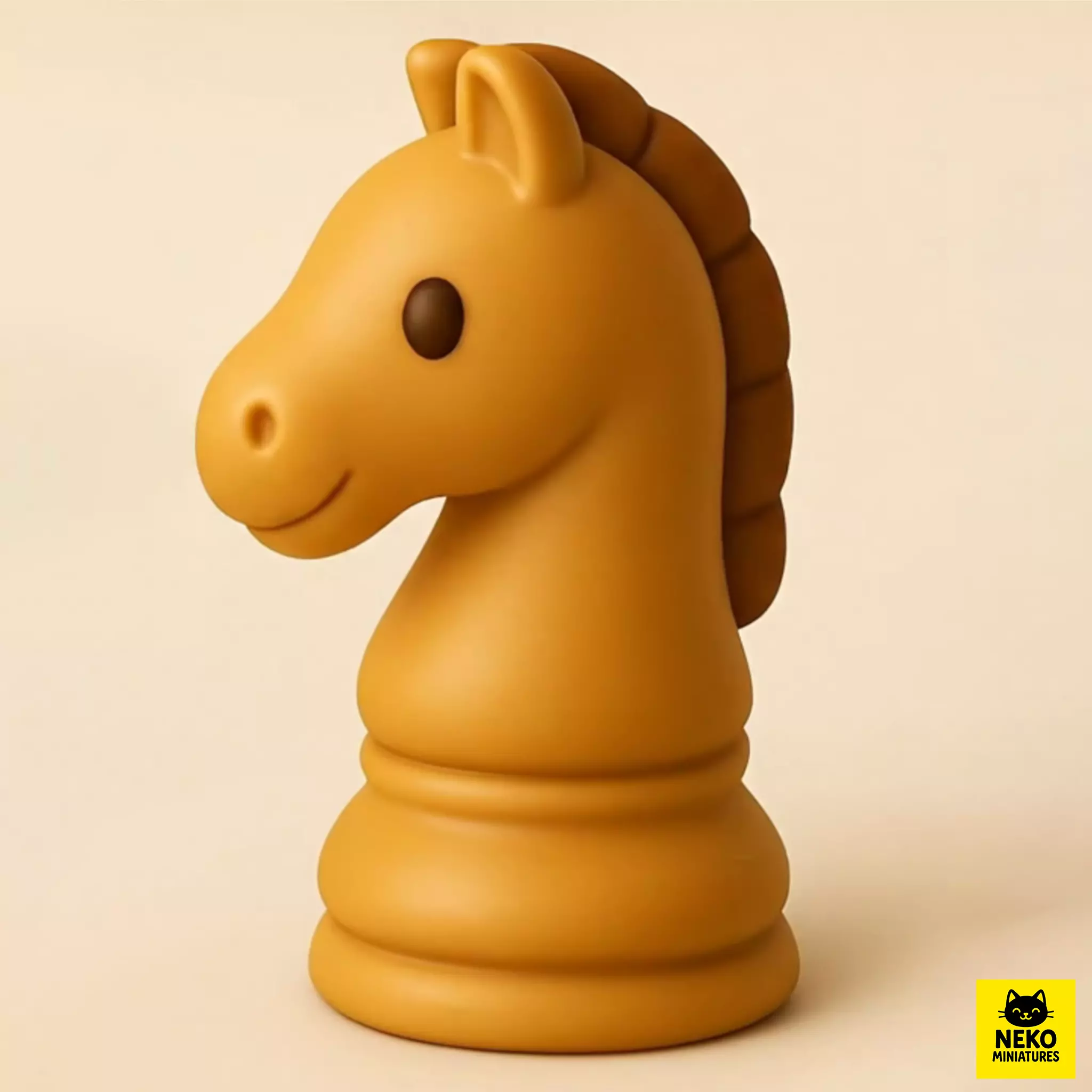 Cute Knight Chess Piece 3D print model_0