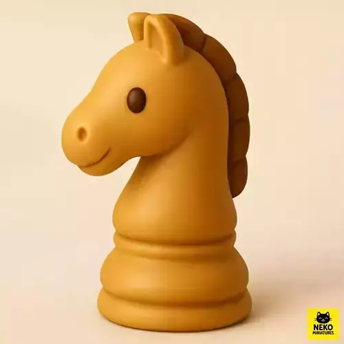 Cute Knight Chess Piece 3D print model