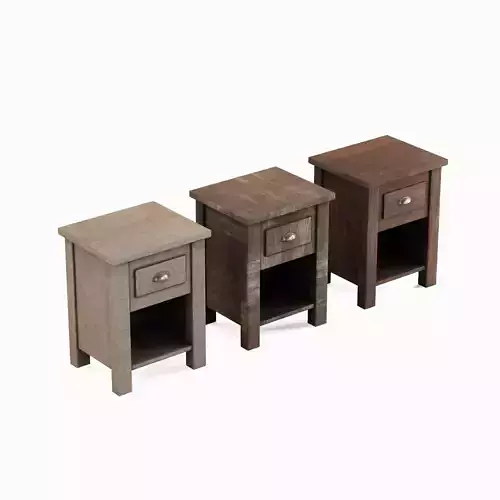 Antique End Table Set Low-poly 3D model