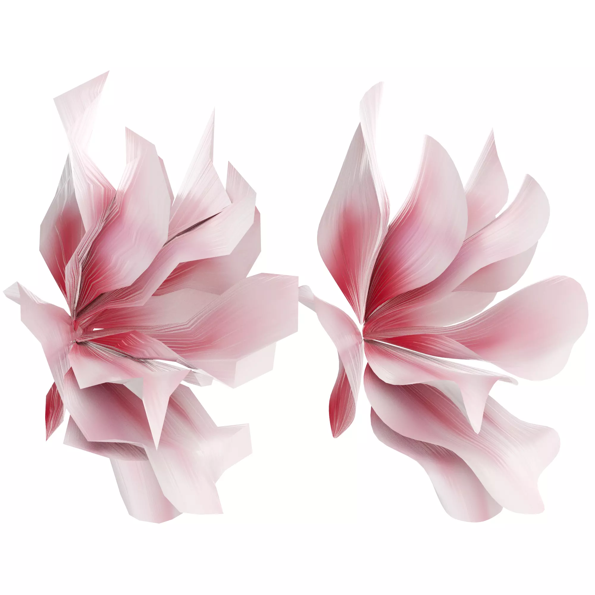 Abstract fabric flower  3D model_0