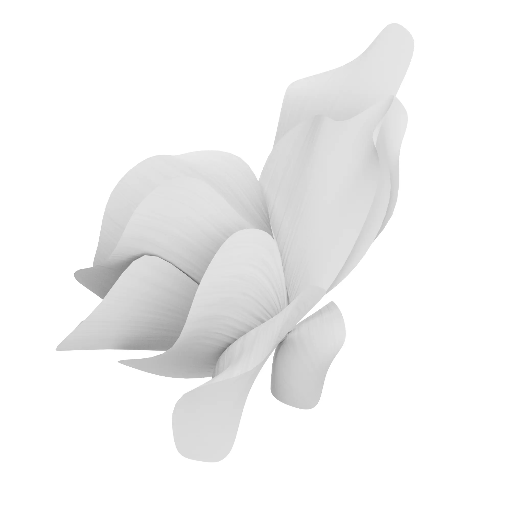 Abstract fabric flower  3D model_6