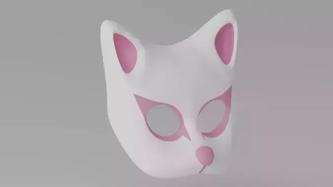 Cartoon Japanese Fox Cat Mask