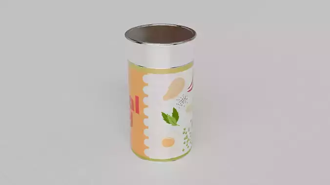 Aluminium cylindrical Tin can with lid