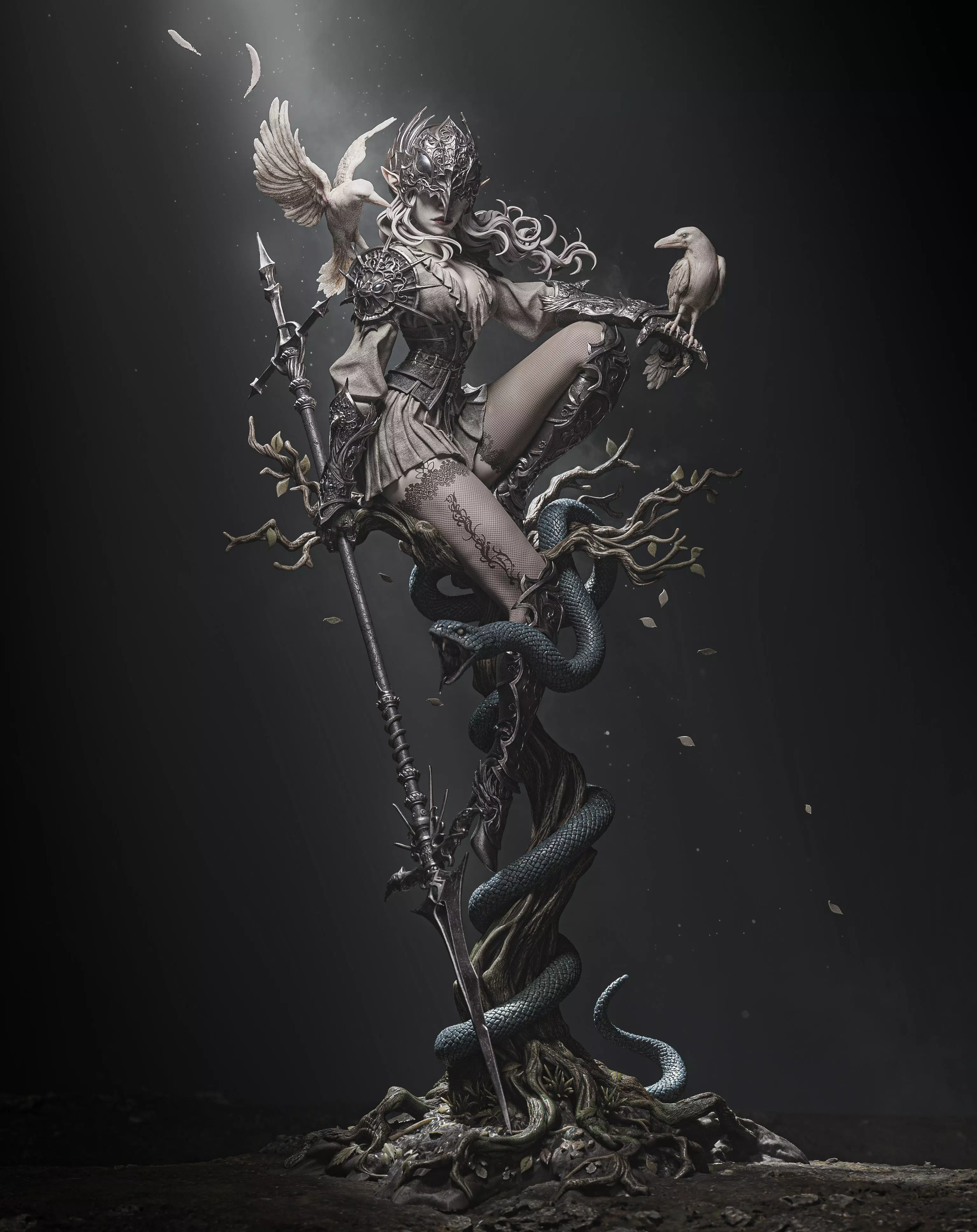 Lenora Queen of Crows 3D Print 3D print model_4