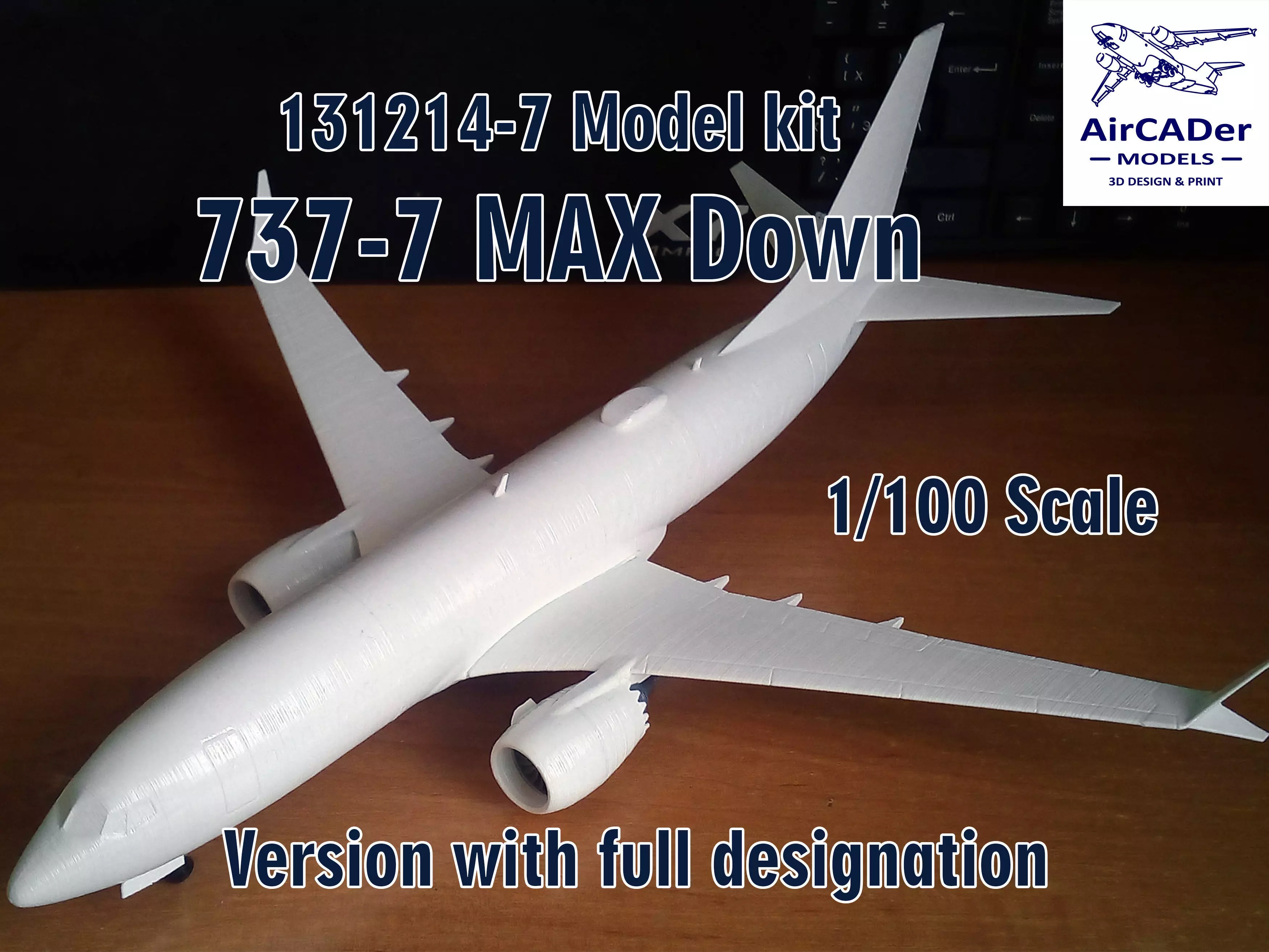 131214-7 Model kit Boeing 737-7 MAX Down 3D print model_0