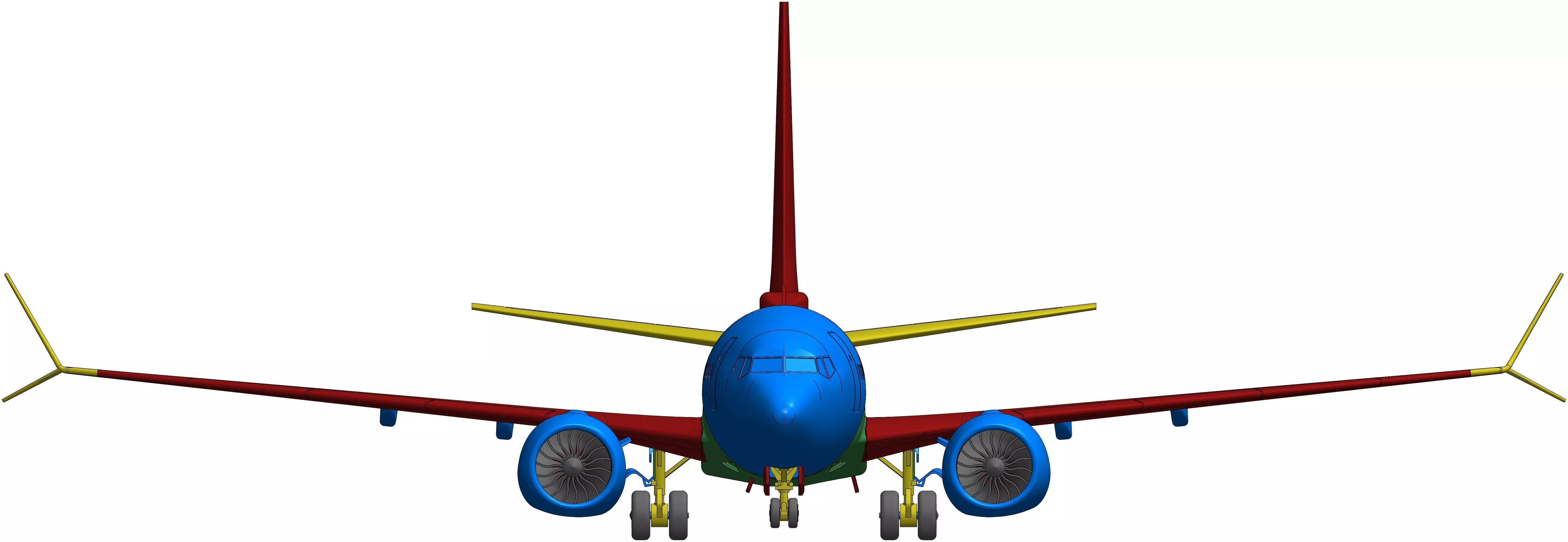 131214-7 Model kit Boeing 737-7 MAX Down 3D print model_21