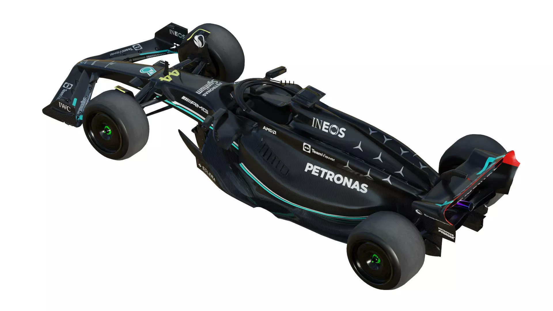 F1 Mercedes W14 2023 3D model_7