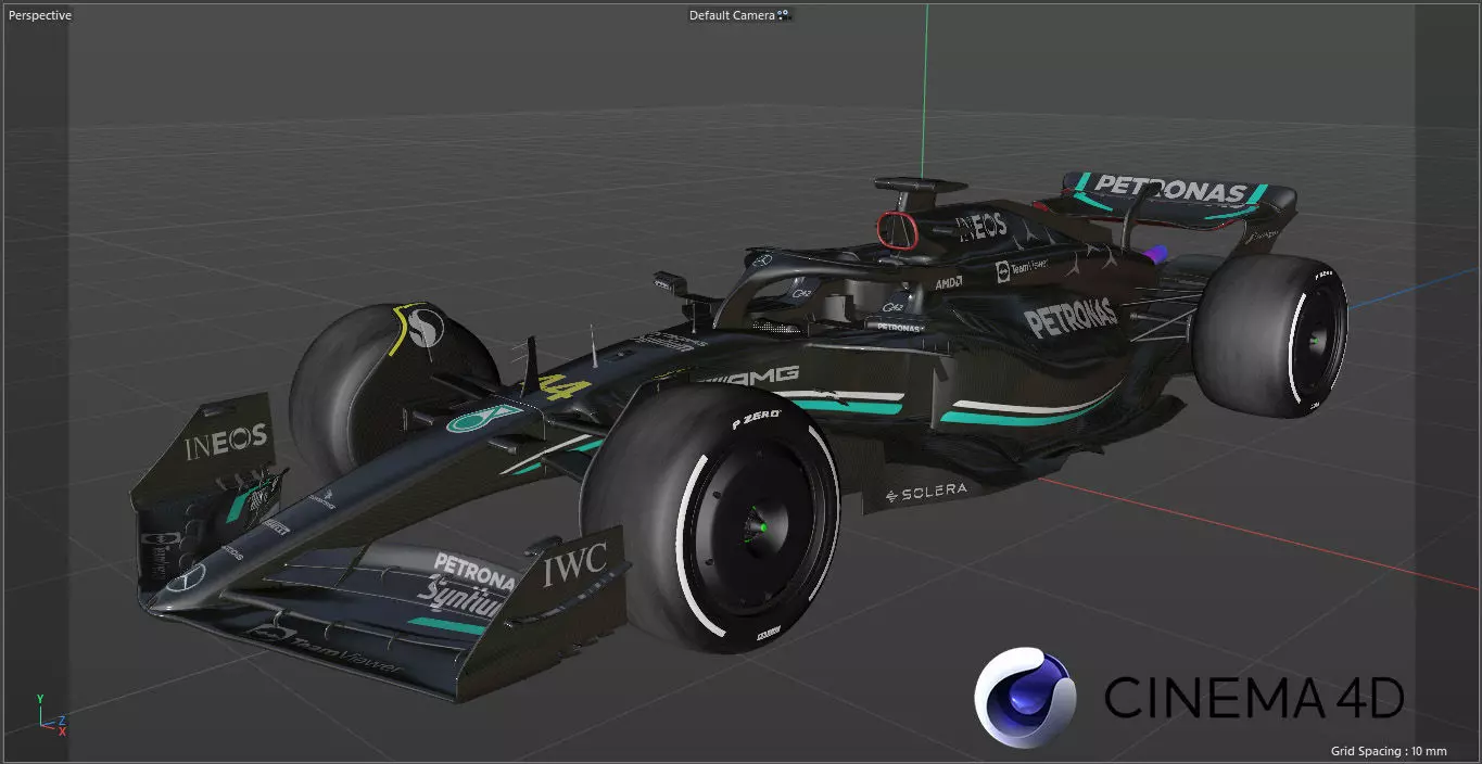 F1 Mercedes W14 2023 3D model_19