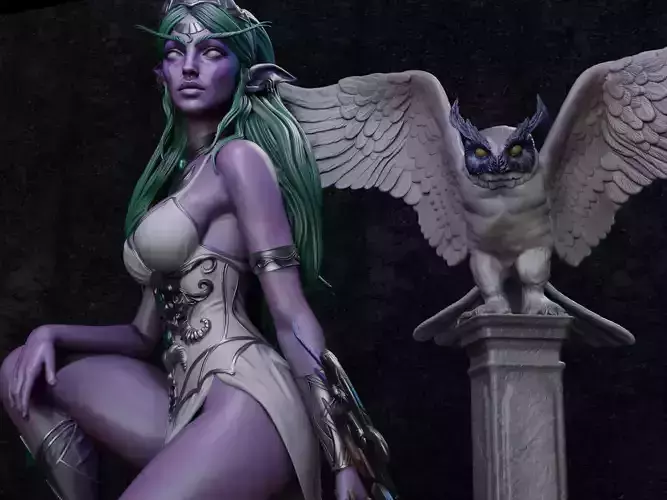 Tyrande Whisperwind 3D Print 3D print model