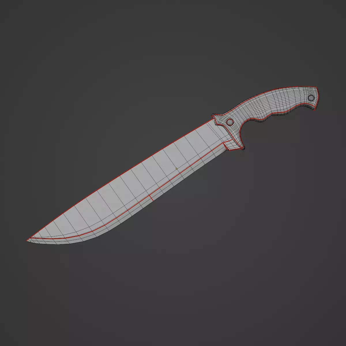Machete Knife Set Low-poly 3D model_31
