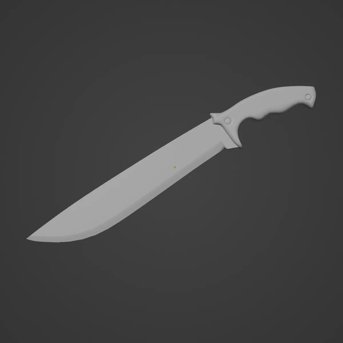 Machete Knife Set Low-poly 3D model_32