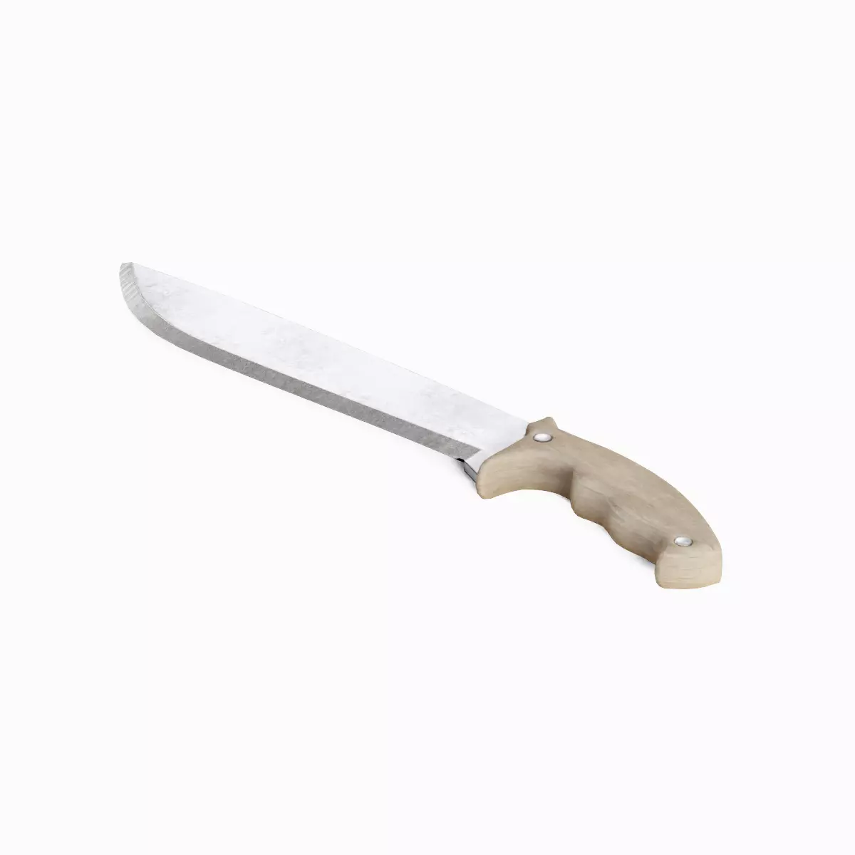 Machete Knife Set Low-poly 3D model_7