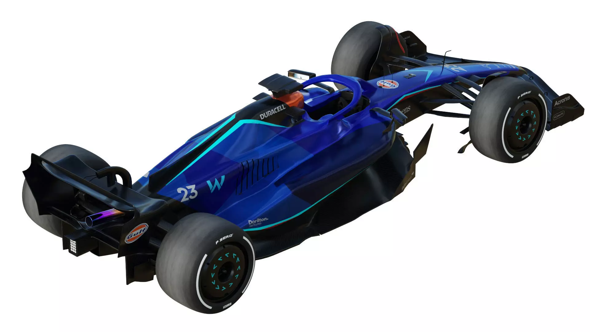 F1 Williams FW45 2023 3D model_10