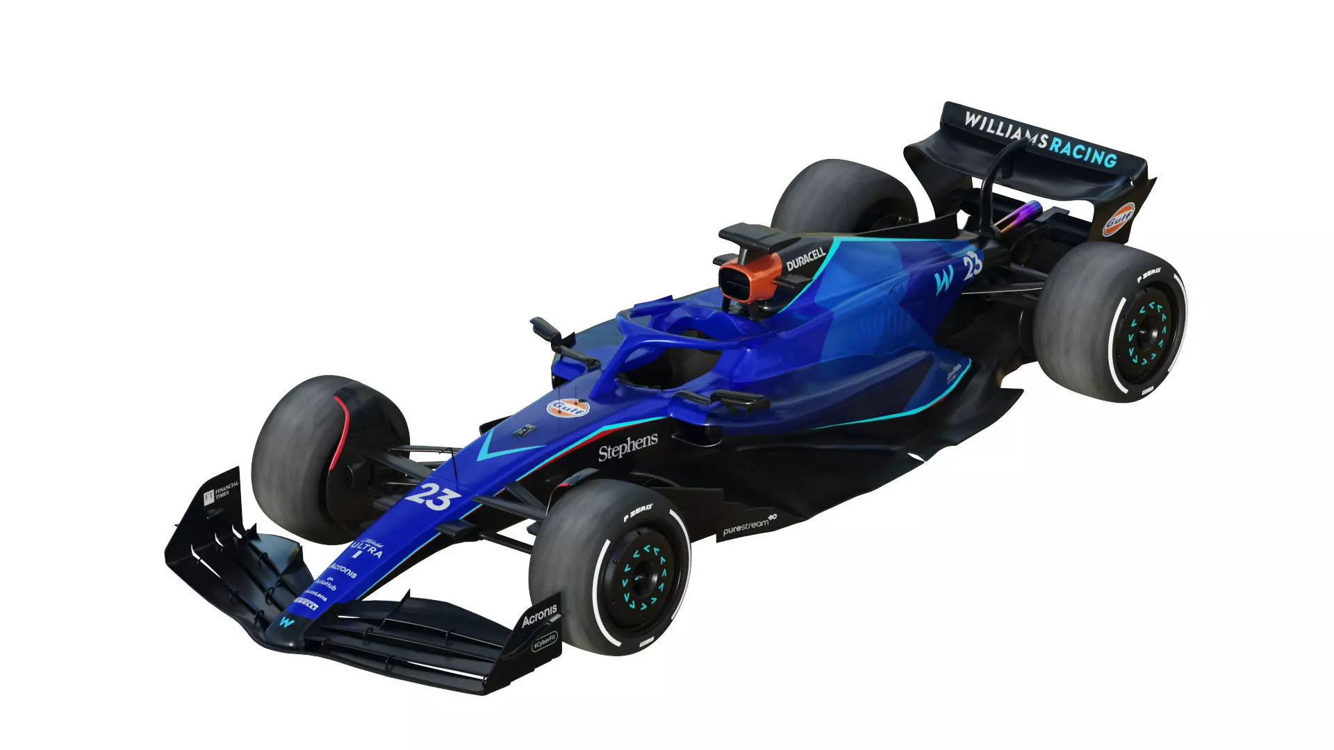 F1 Williams FW45 2023 3D model_5