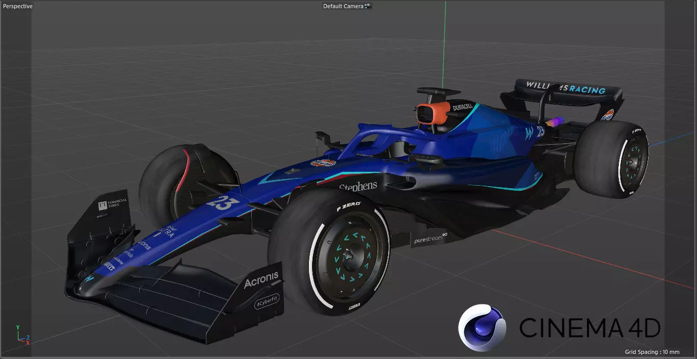 F1 Williams FW45 2023 3D model_18