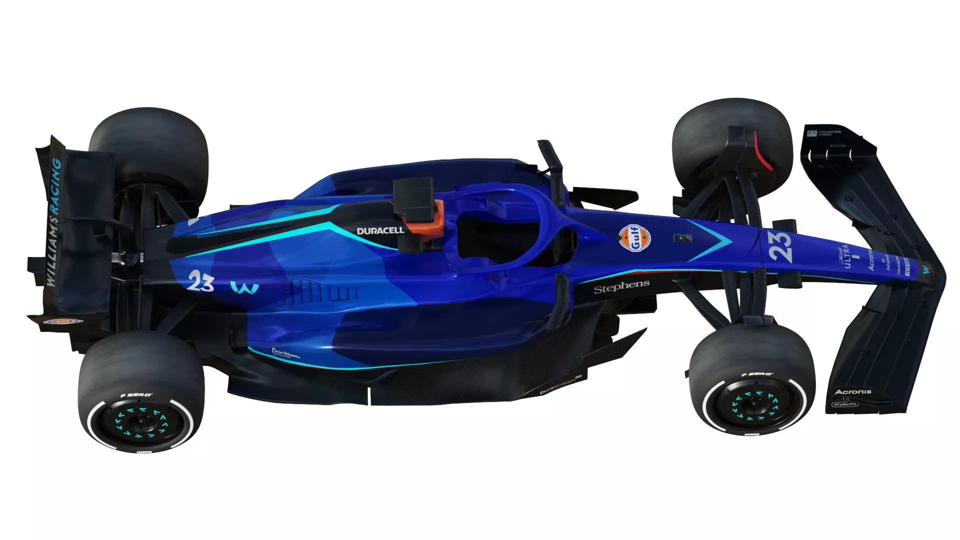 F1 Williams FW45 2023 3D model_12