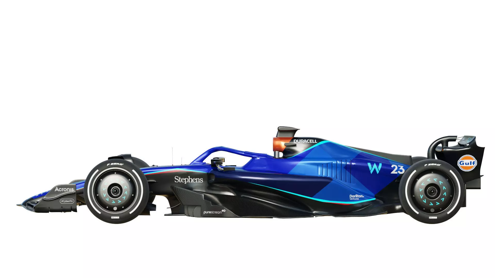 F1 Williams FW45 2023 3D model_6