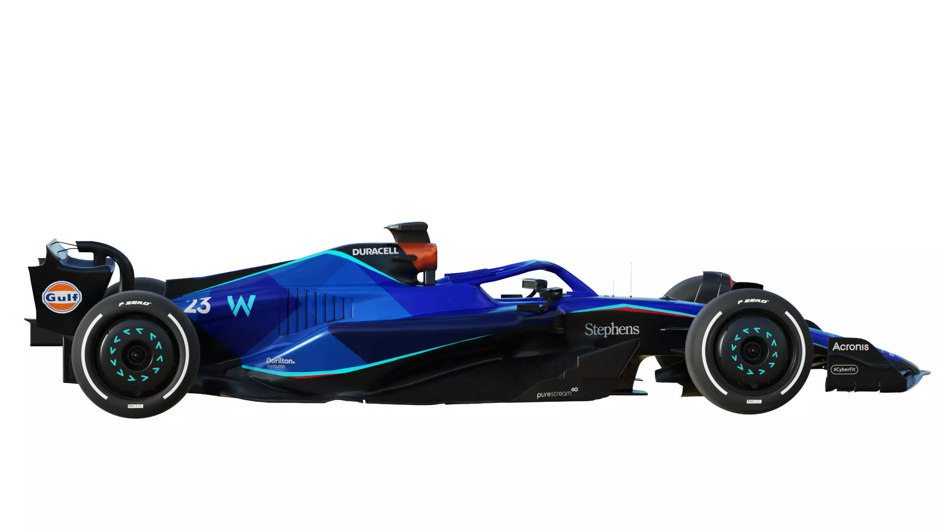 F1 Williams FW45 2023 3D model_11